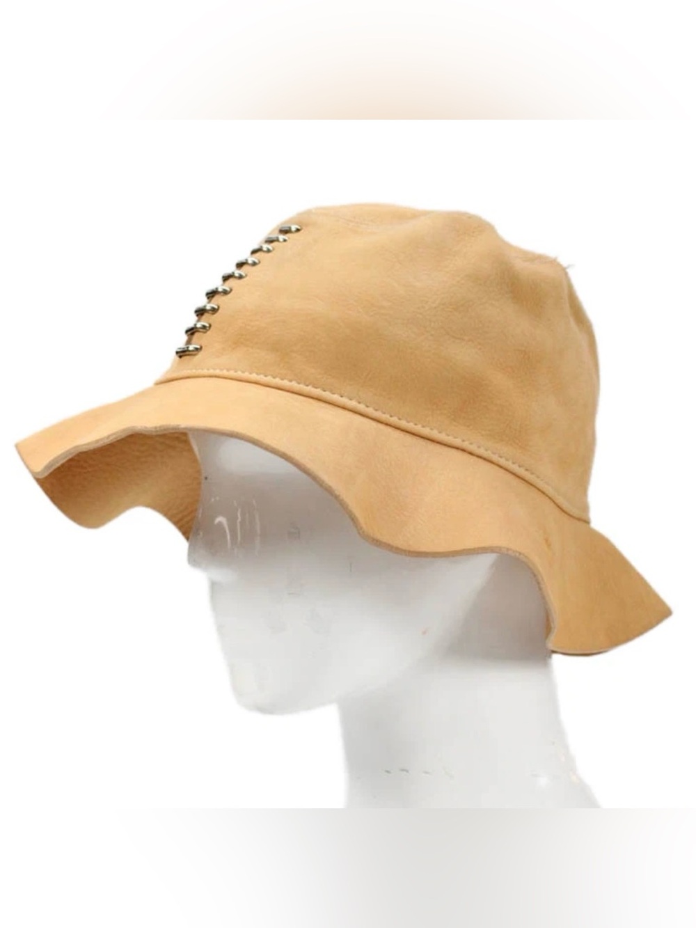 Fendi STAPLE Wavy Brim Bucket Hat RUNWAY COLLECTORS LARGE LEATHER AUTHENTIC